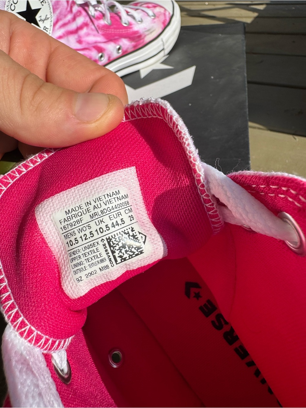 Converse Pink Tie-Dye High Top Sneakers - Picture 4 of 4